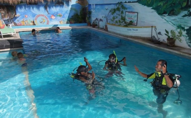 Entrenamiento en piscina